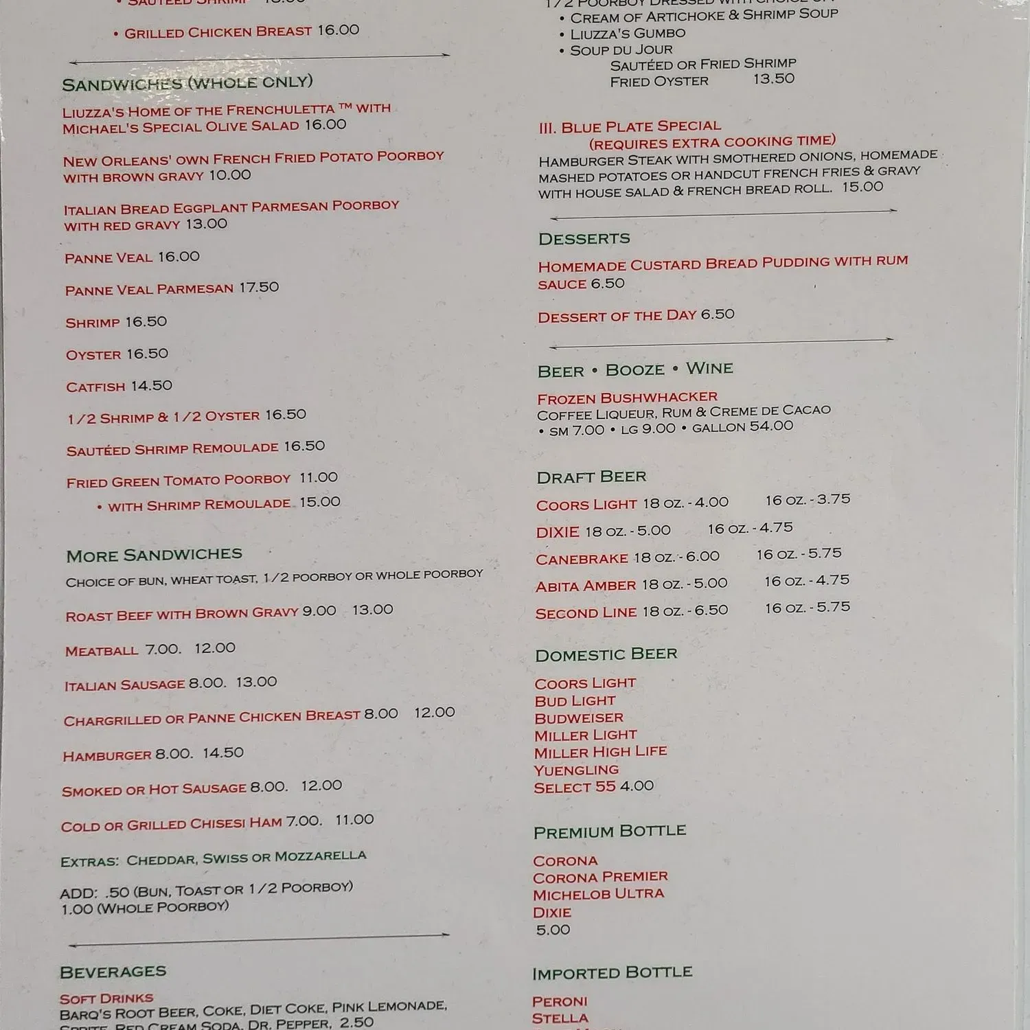 Menu 1