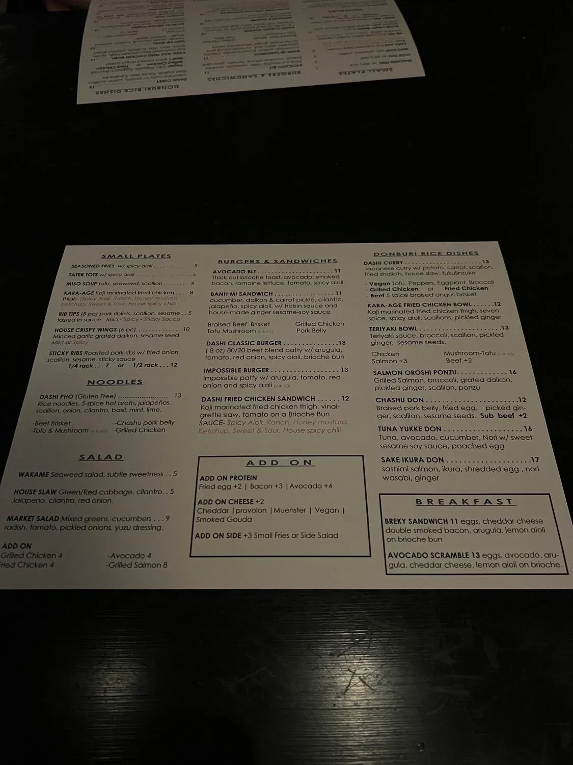 Menu 2