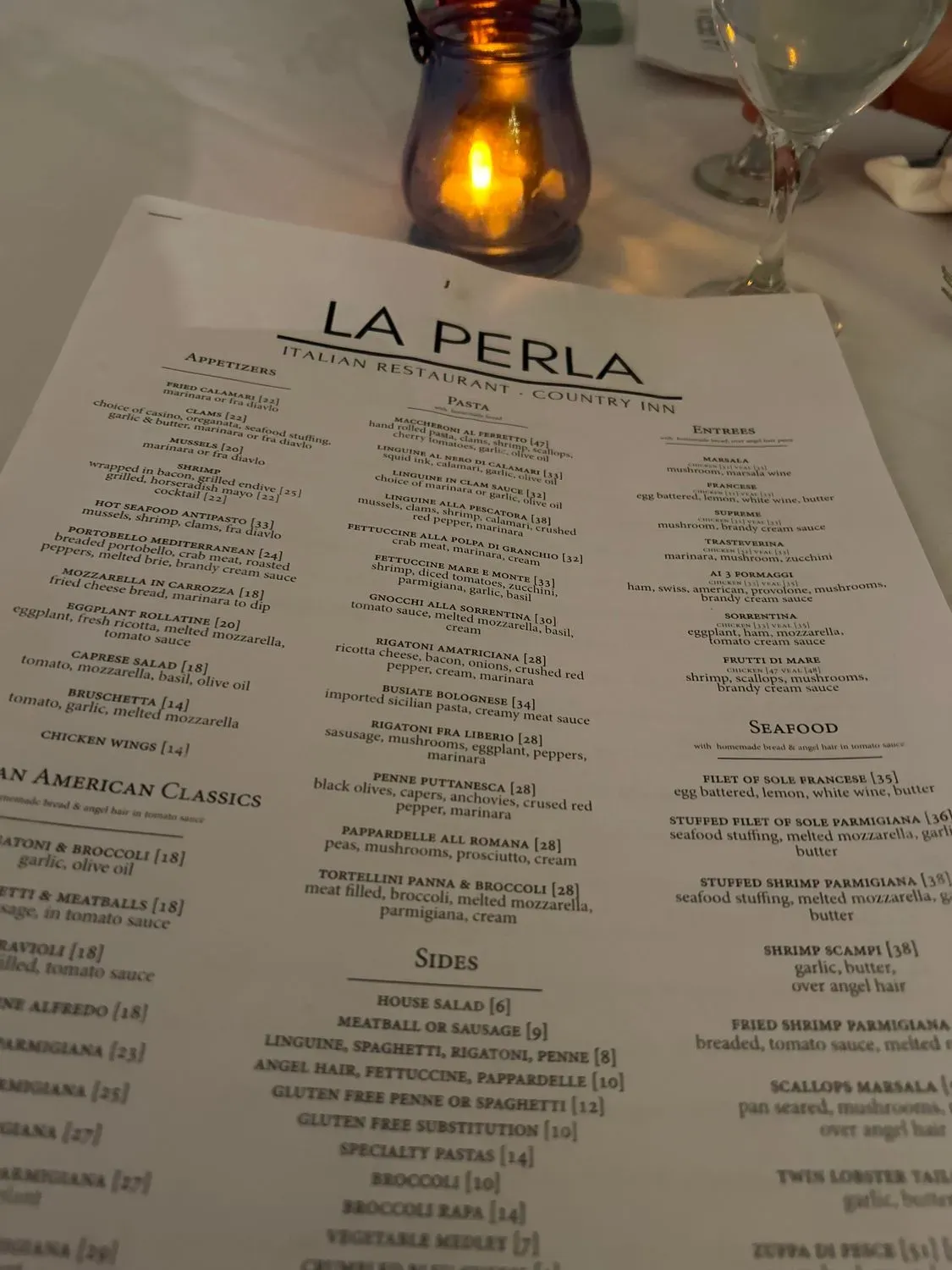 La Perla Restaurant And Country Inn Menu - Updated November 2025