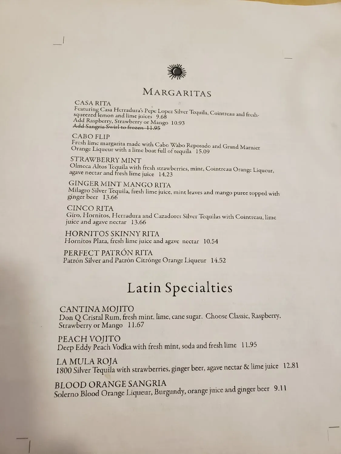 Menu 1