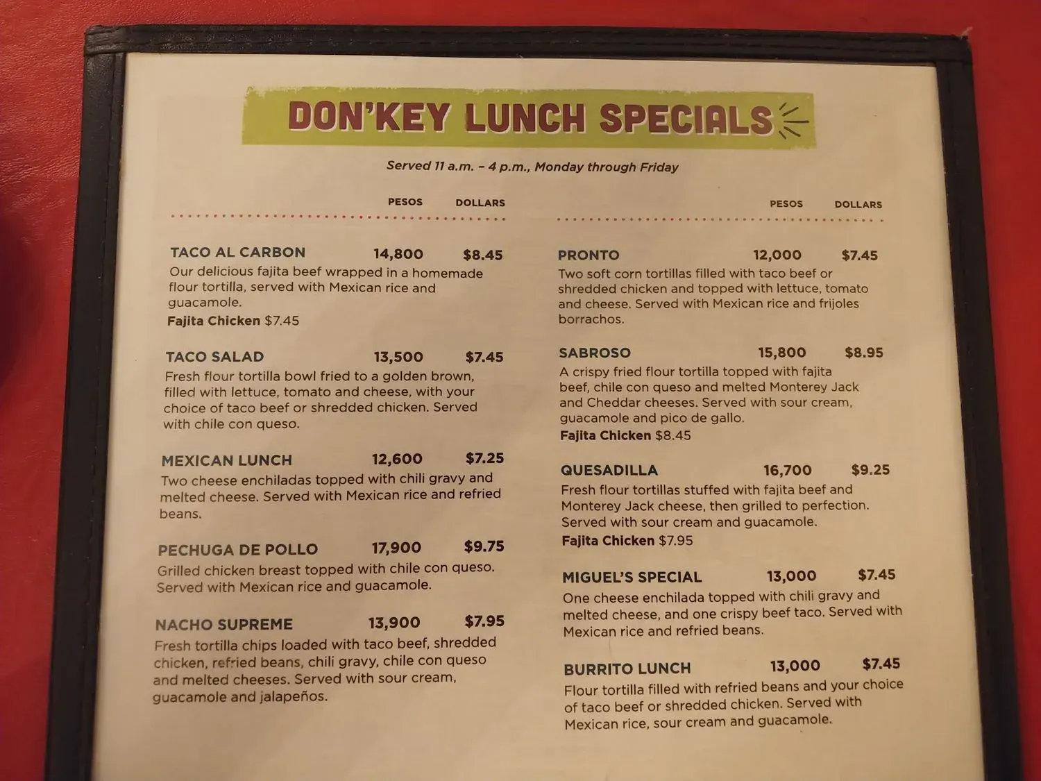 Menu 6