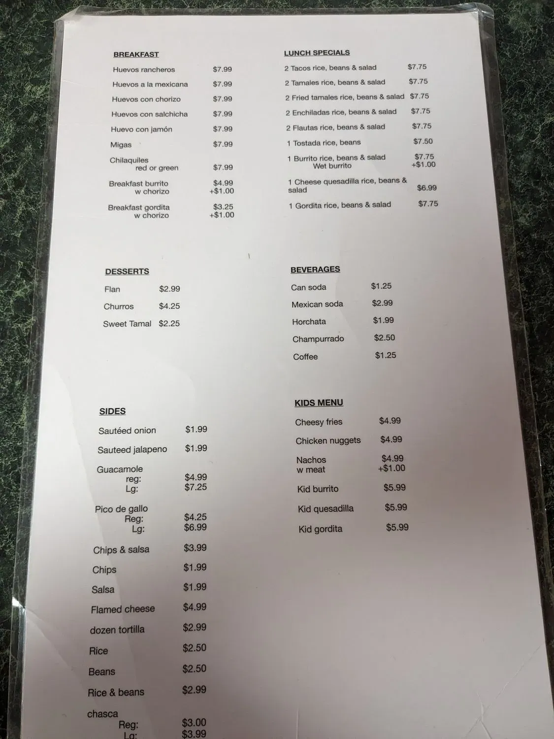 Menu 1