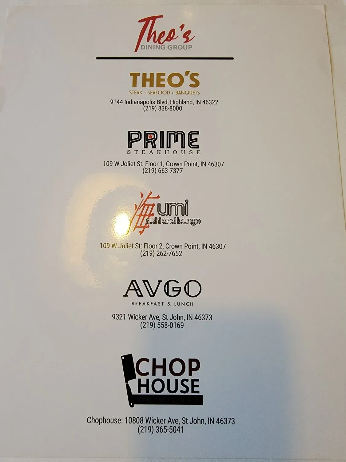 Menu 1