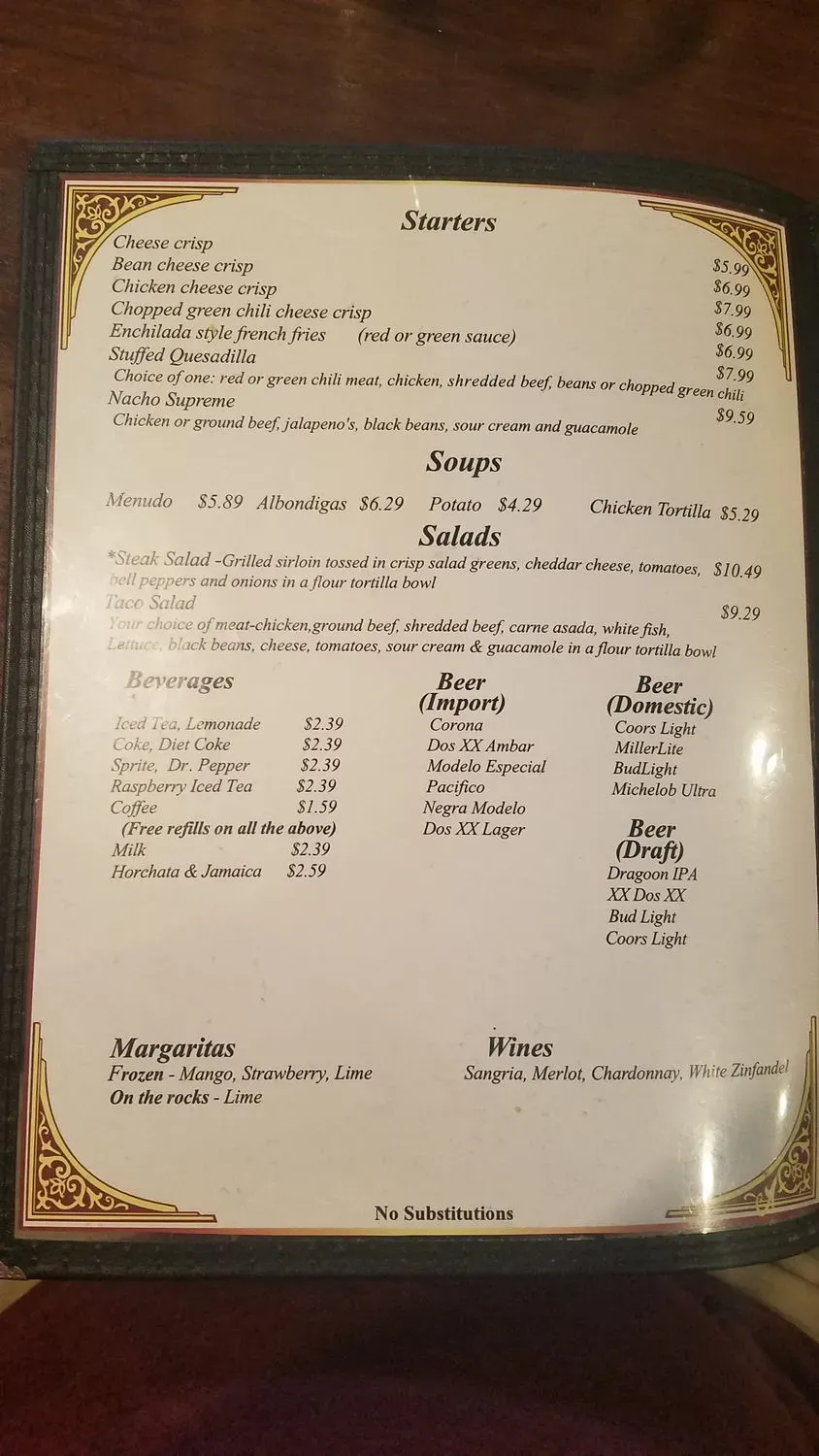 Menu 5