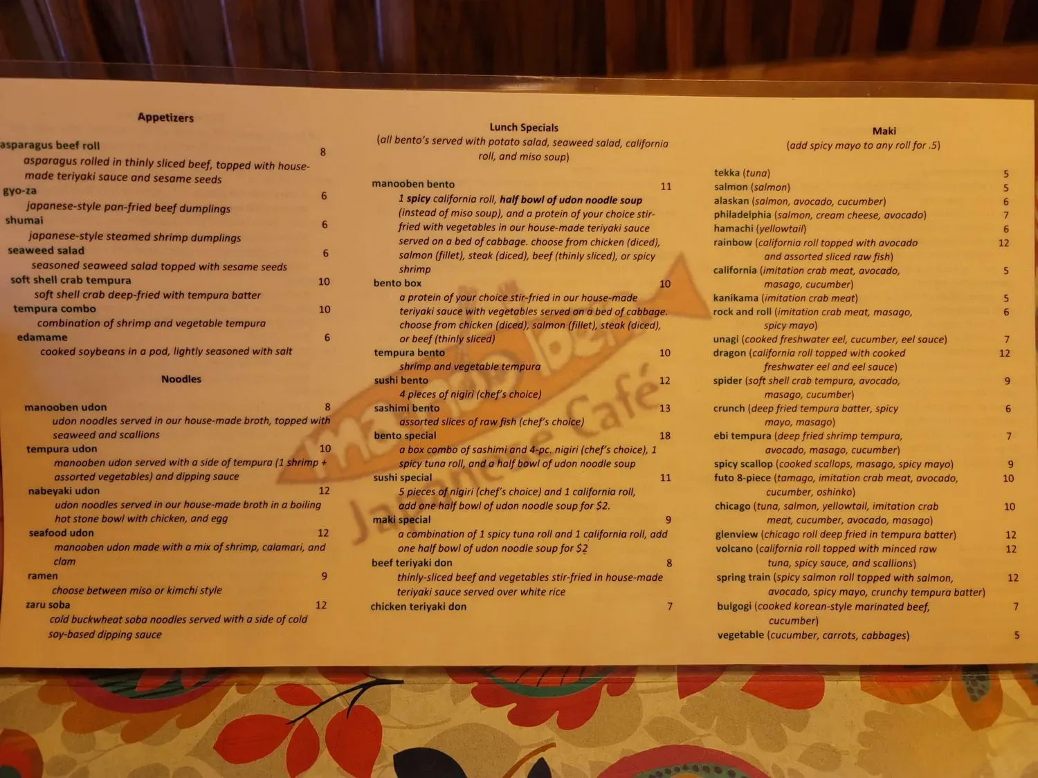 Menu 4