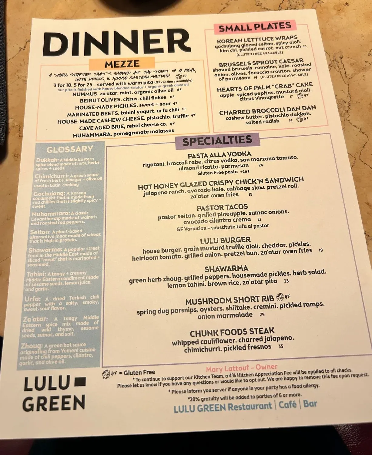 Menu 1