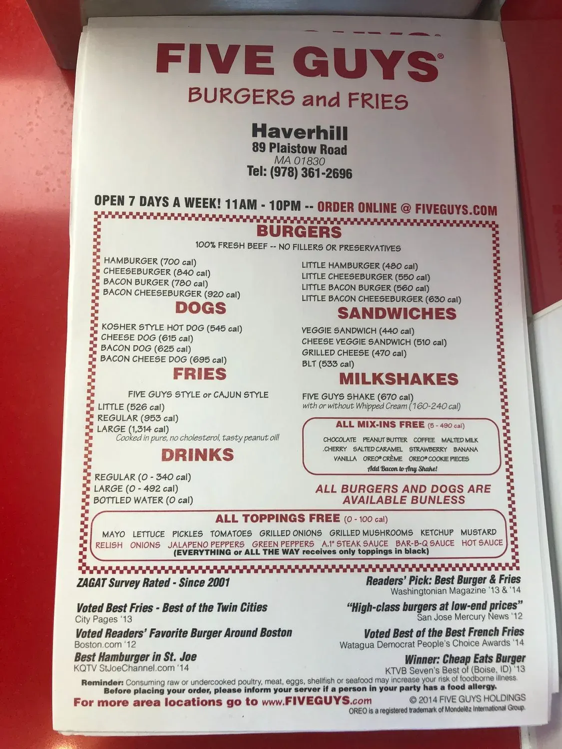 Menu 1