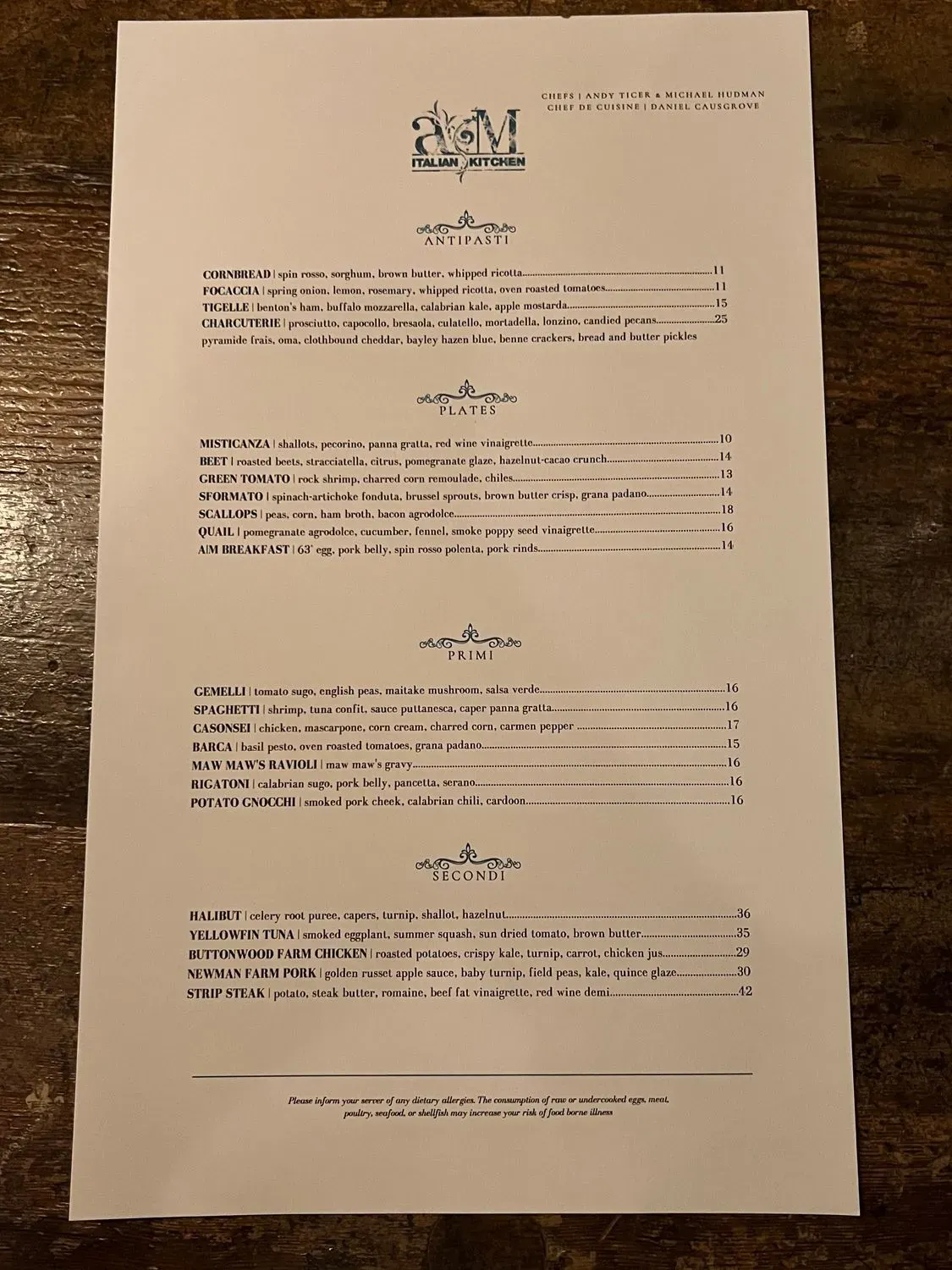 Menu 1