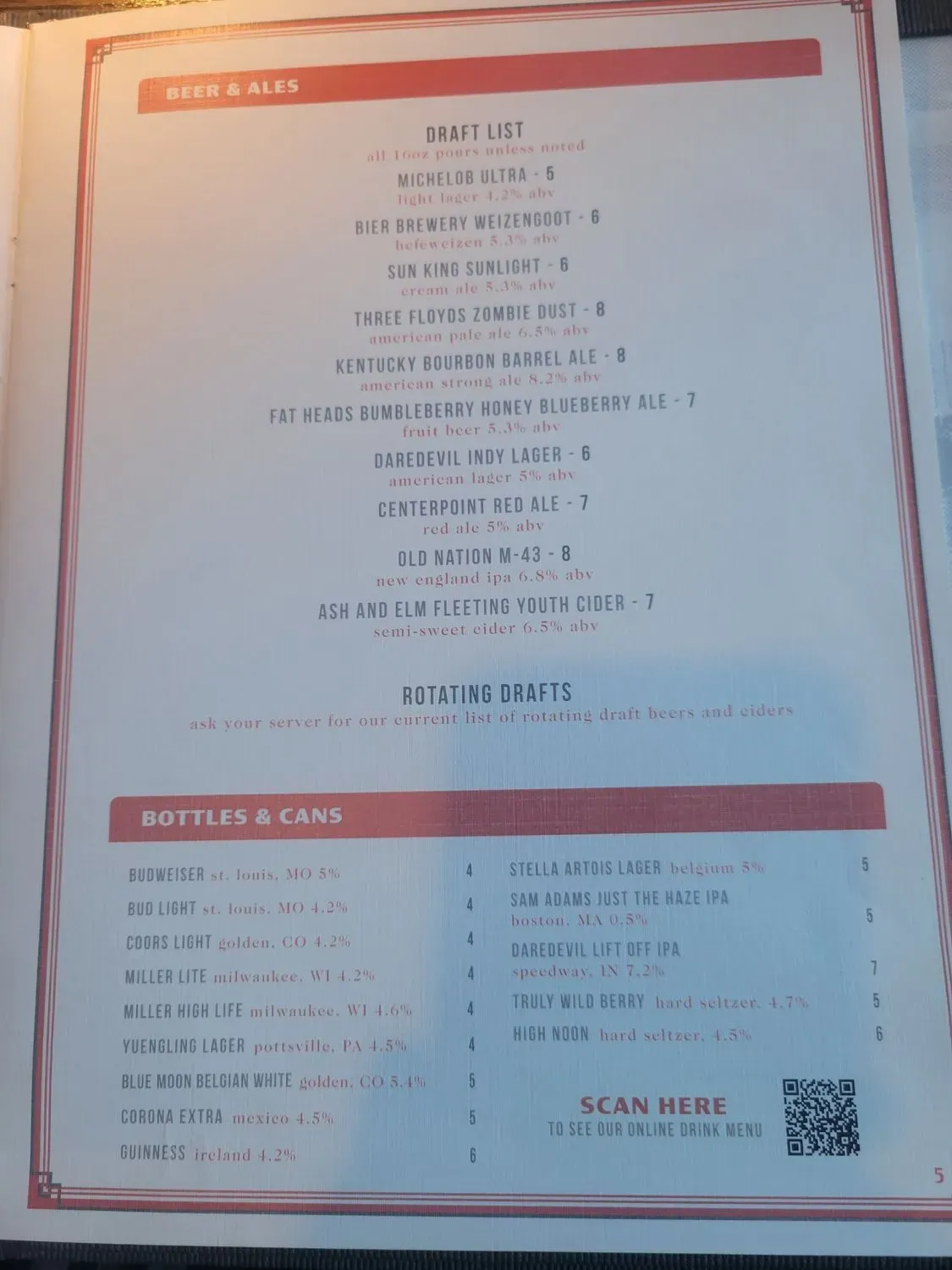 Menu 5