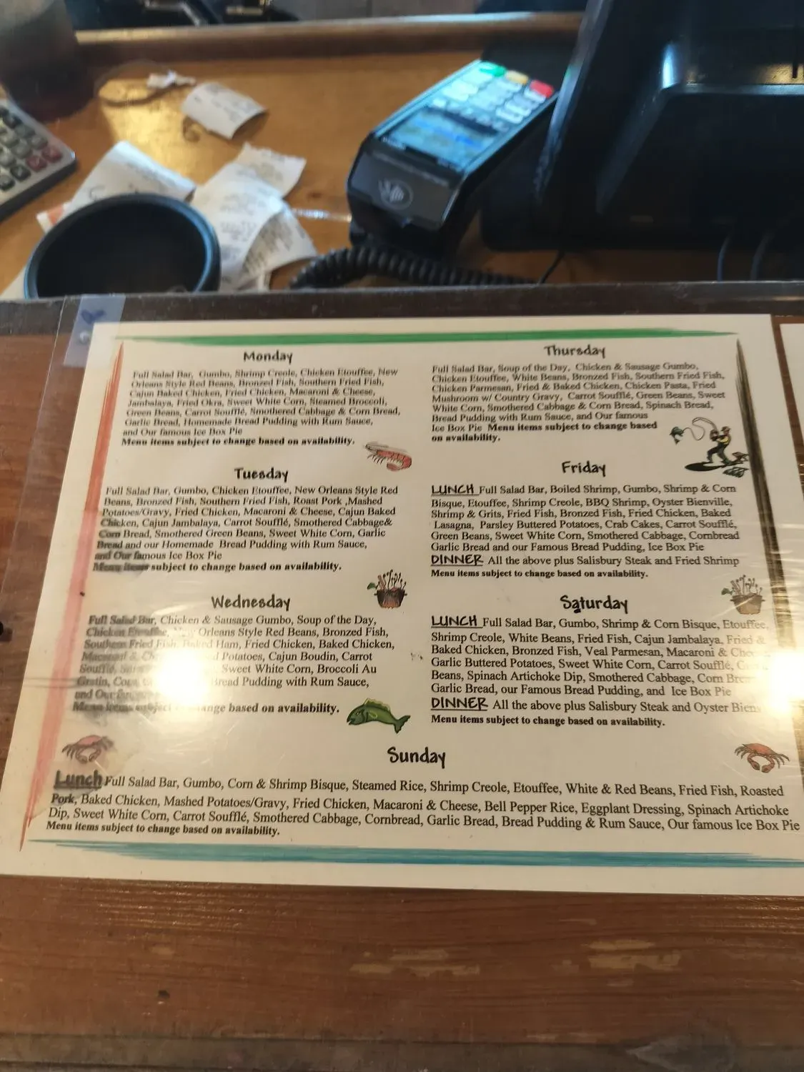 Menu 4