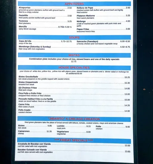 Menu 5