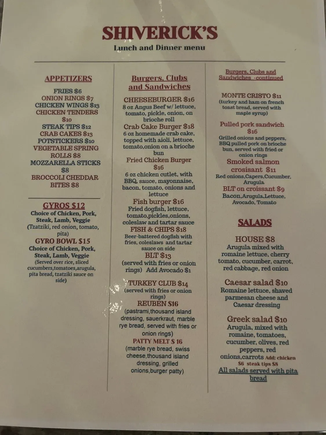 Menu 1