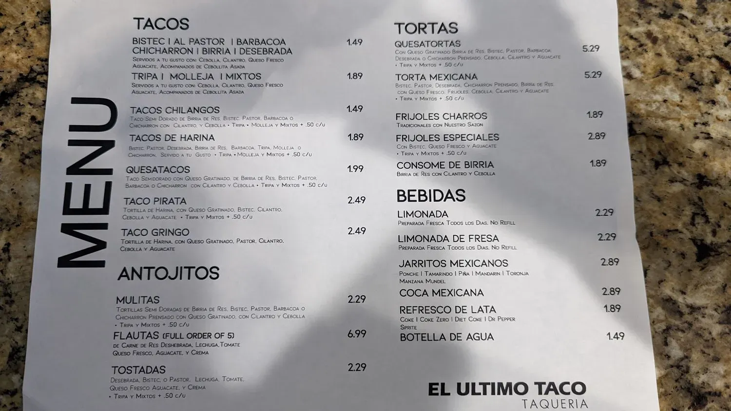 Menu 5