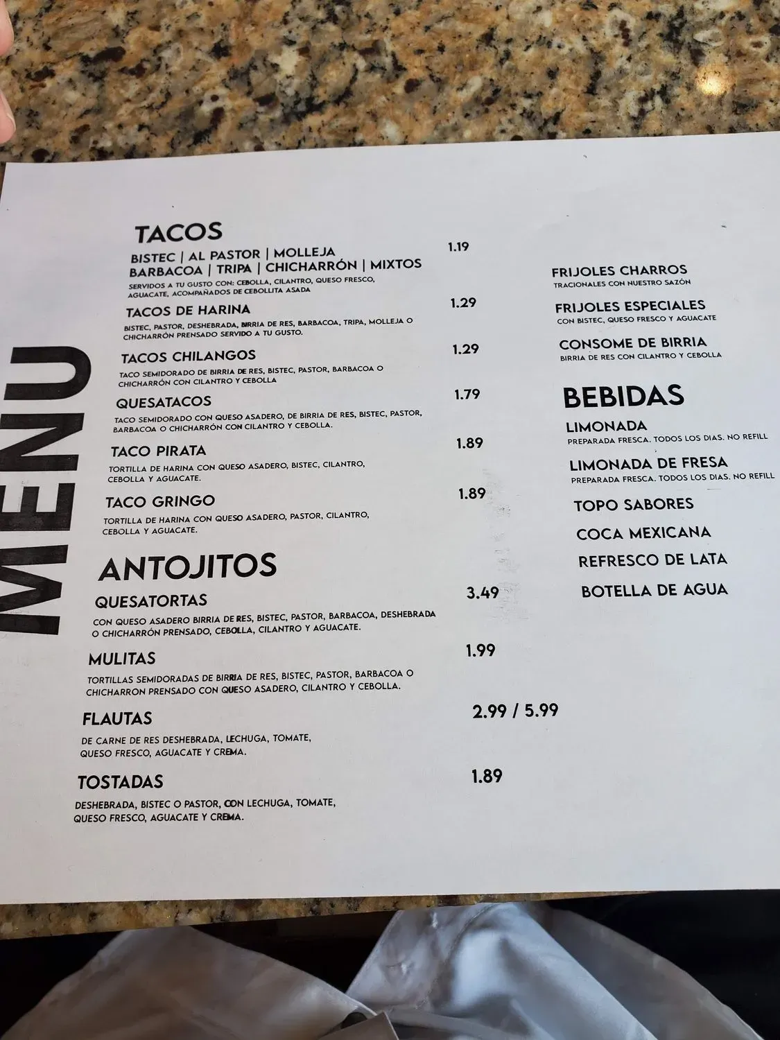 Menu 1