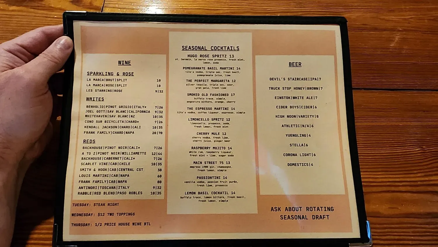 Menu 5