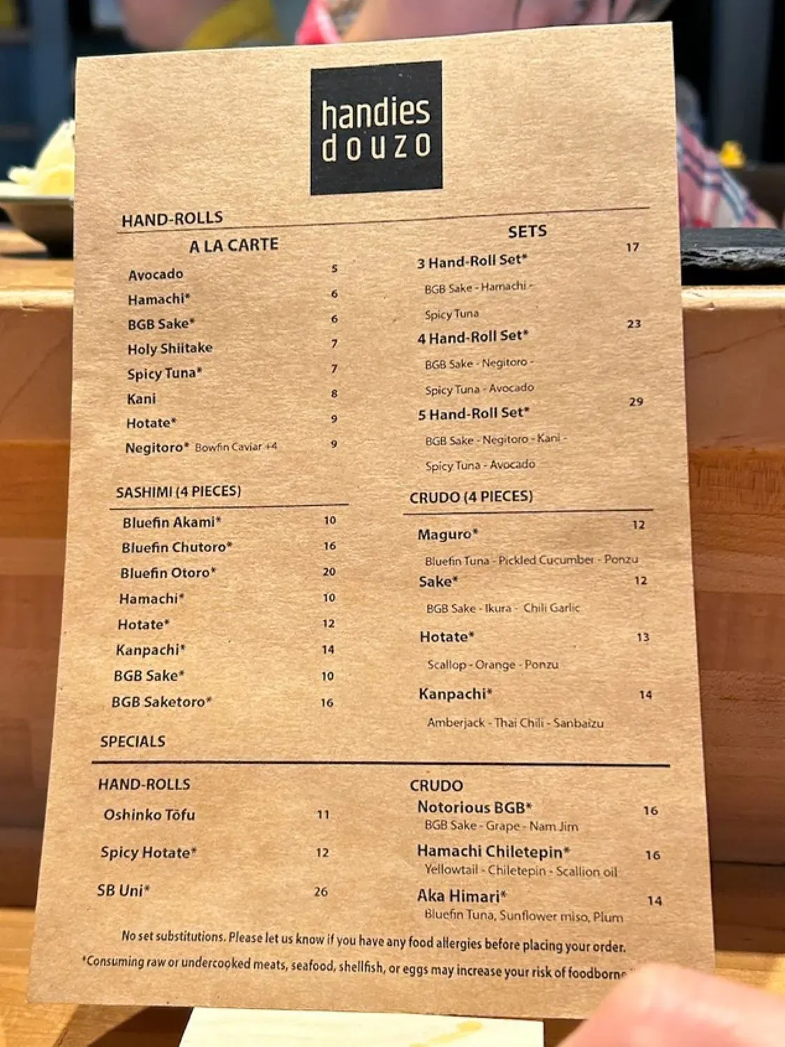 Menu 1