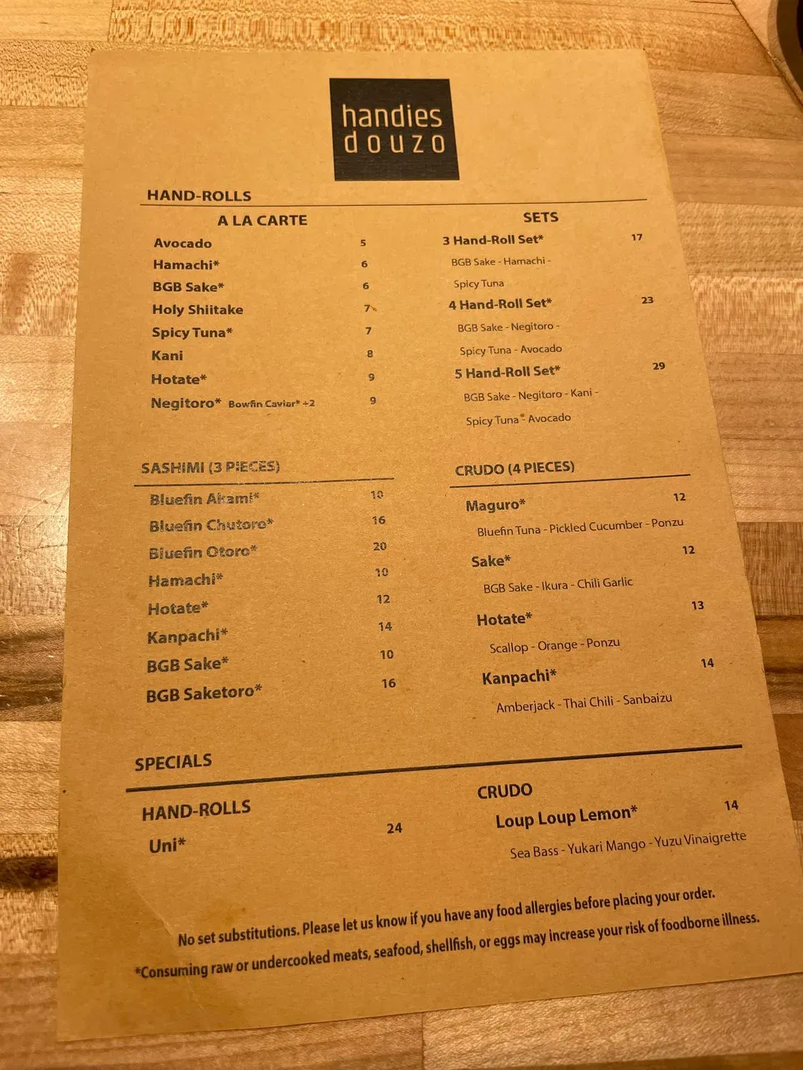 Menu 6