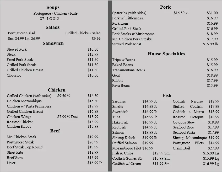 Menu 1