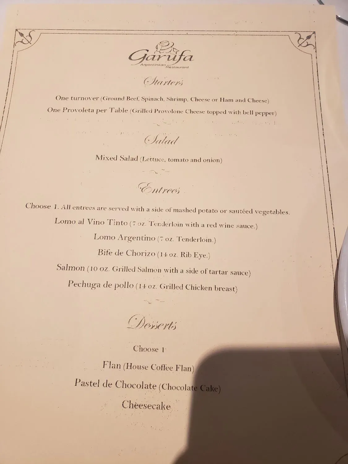 Menu 1