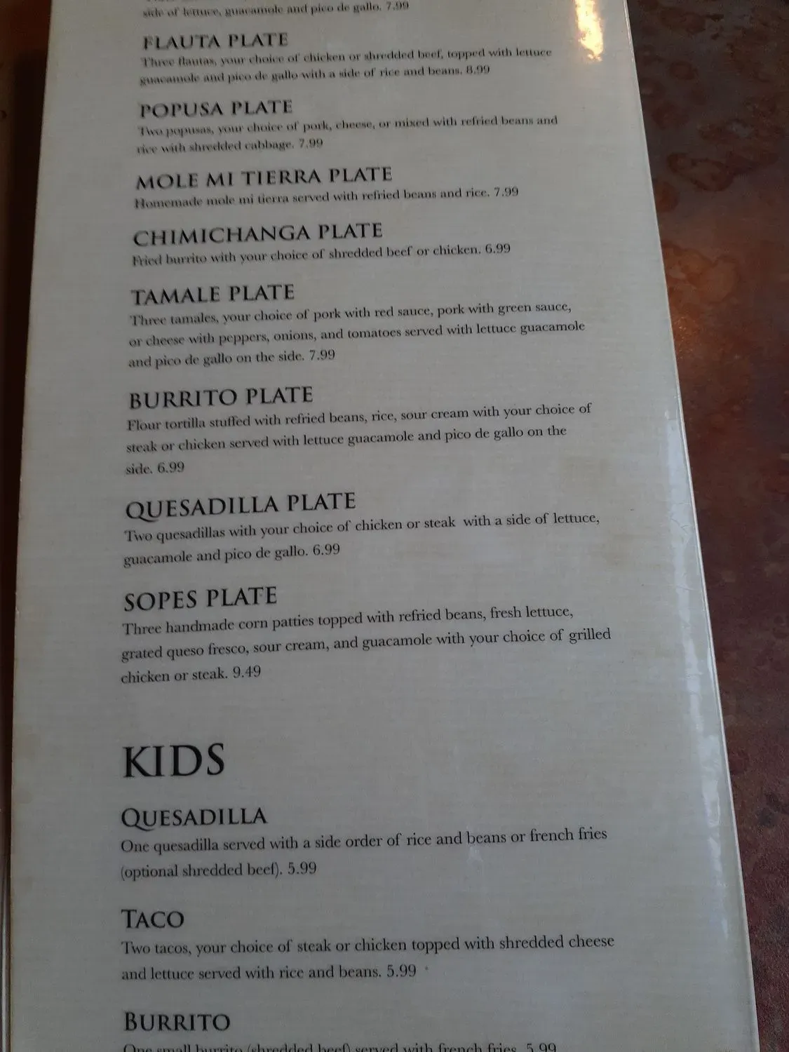 Menu 5