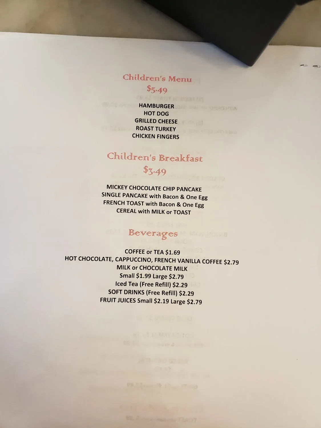 Menu 5