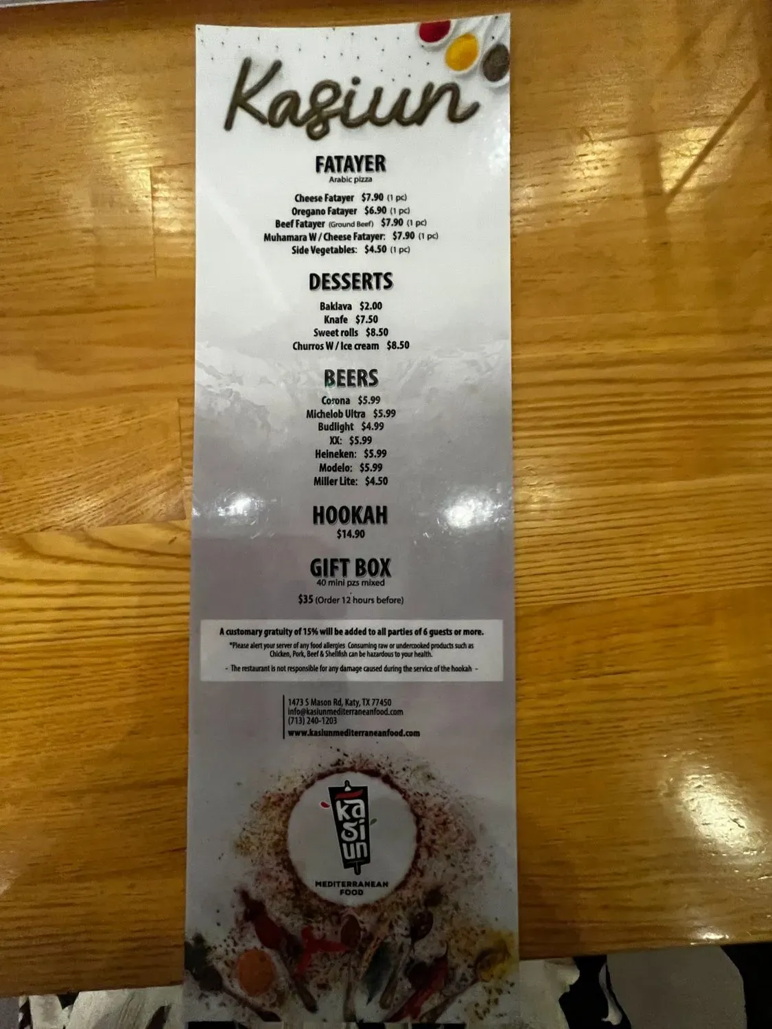 Menu 5