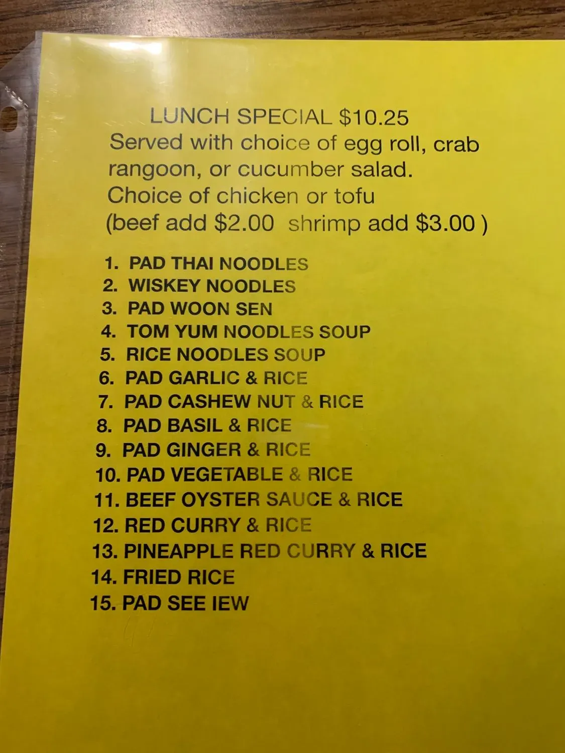 Menu 1