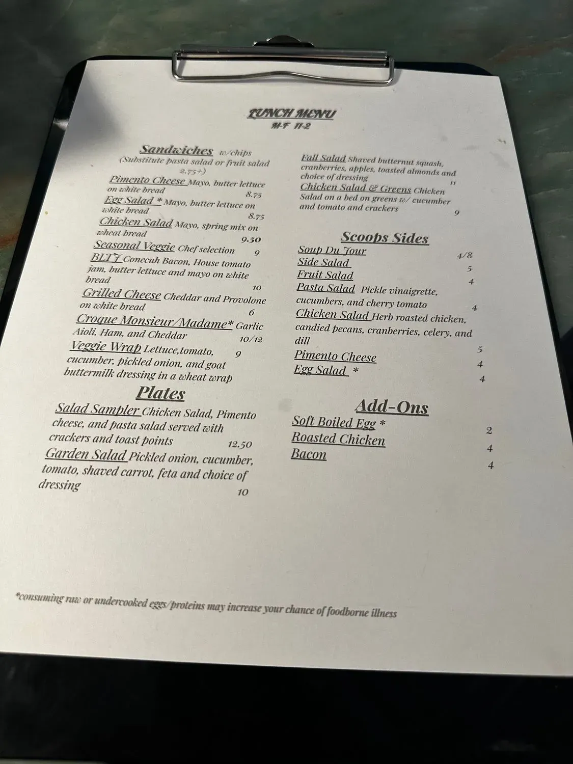 Menu 1