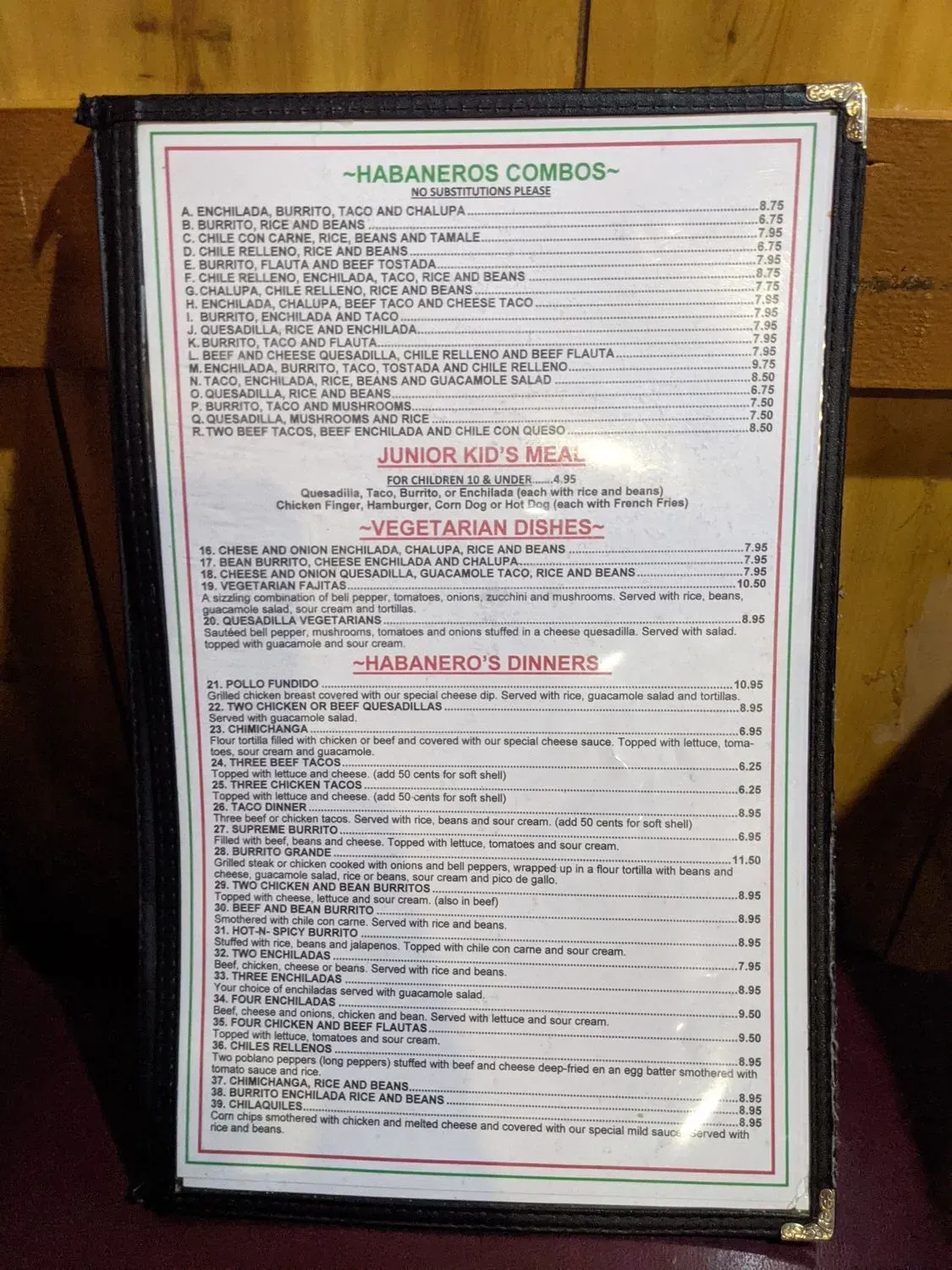 Menu 1