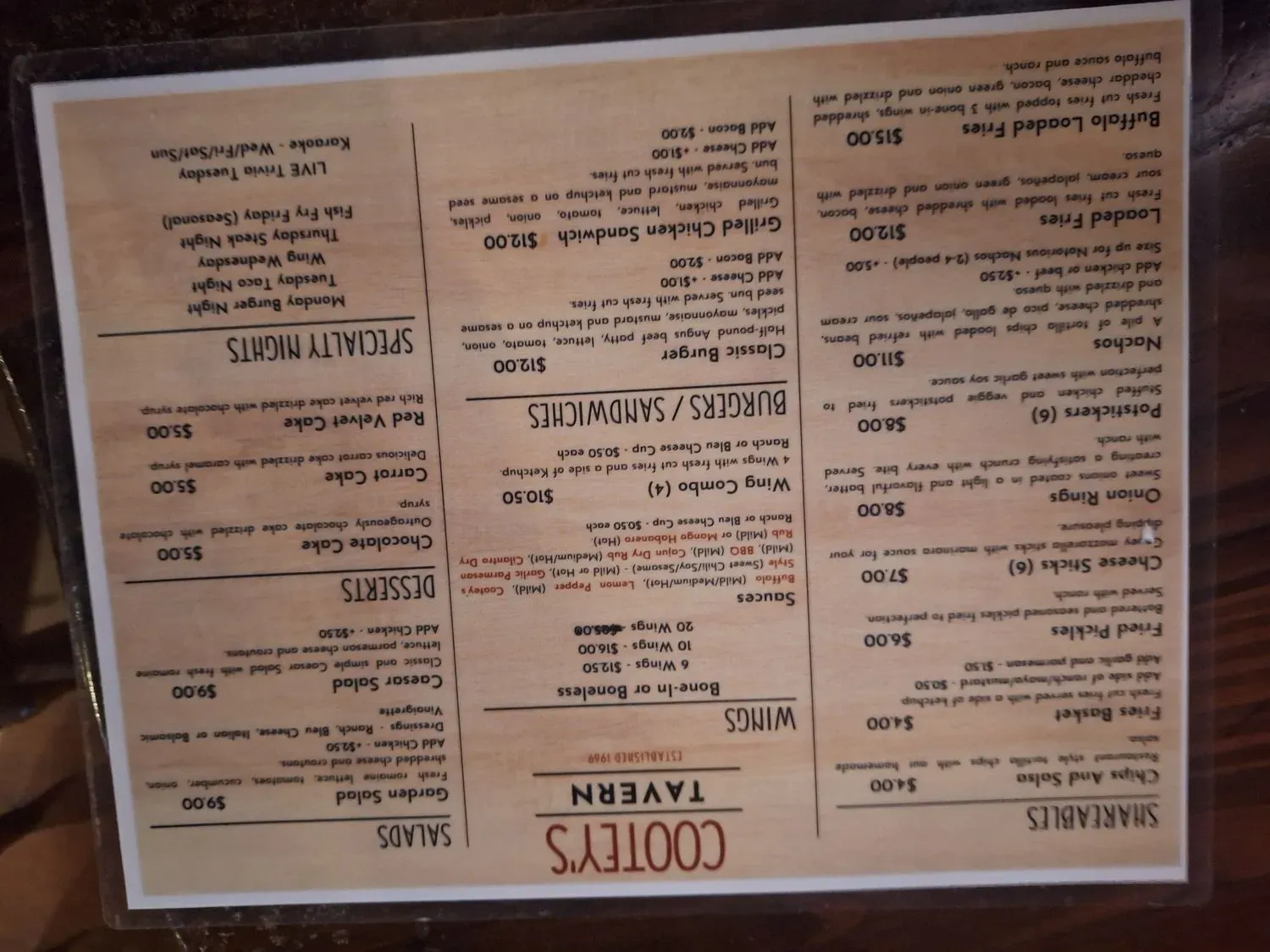 Menu 1