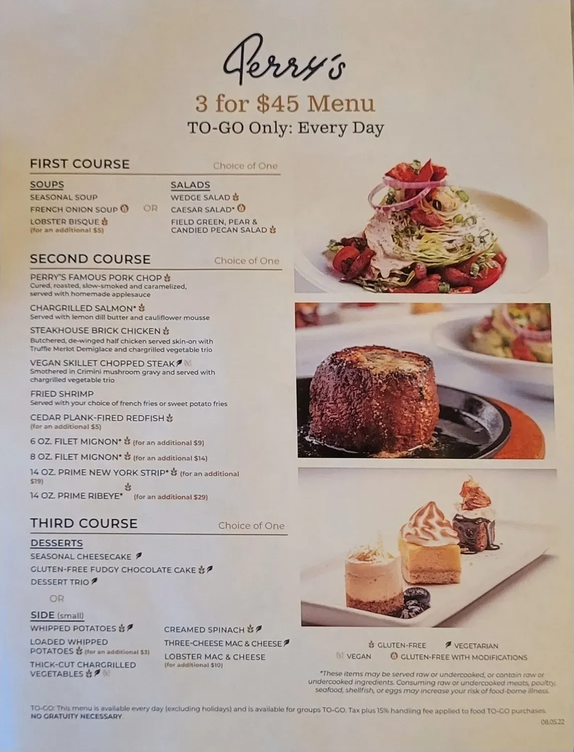 Perry’s Steakhouse & Grille Menu - Updated November 2025