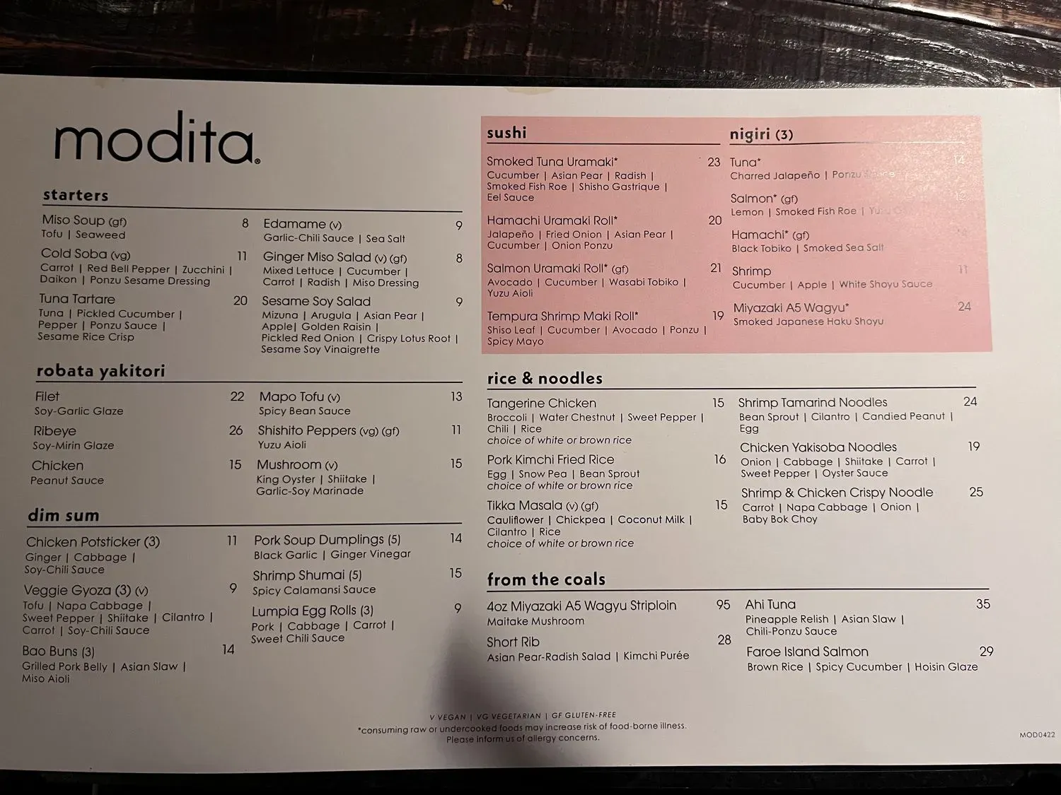 Menu 5