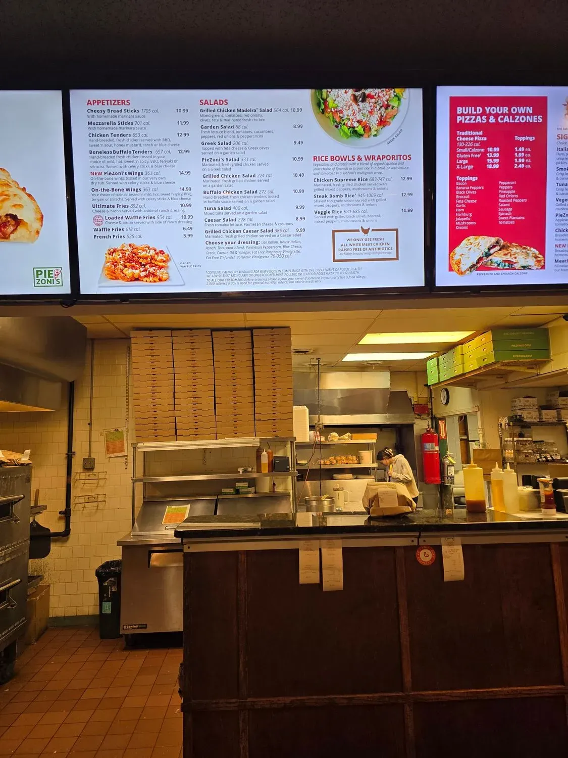PieZoni's Pizza Menu - Updated November 2025