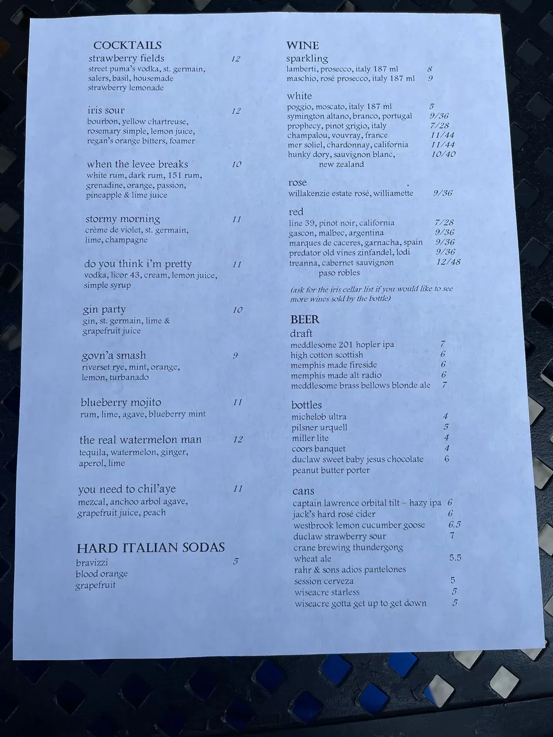 Menu 3