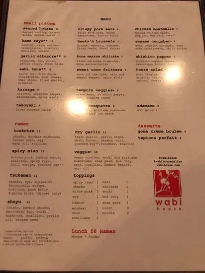 Menu 5