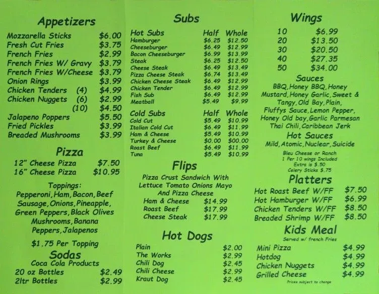 Menu 2