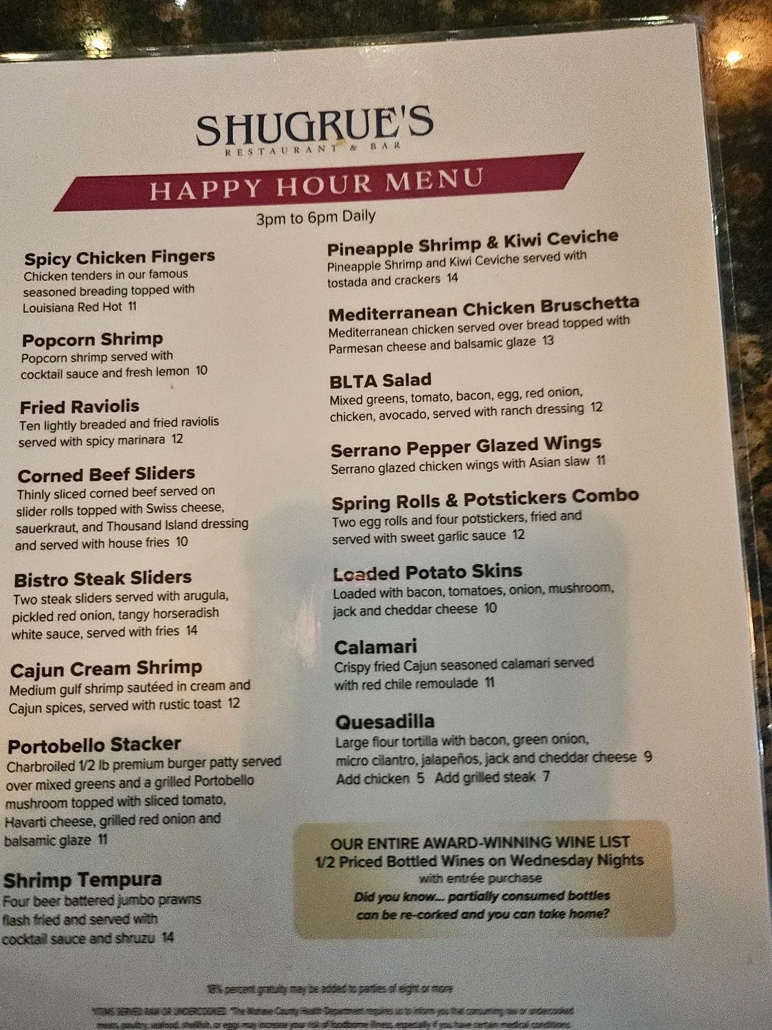 Menu 5