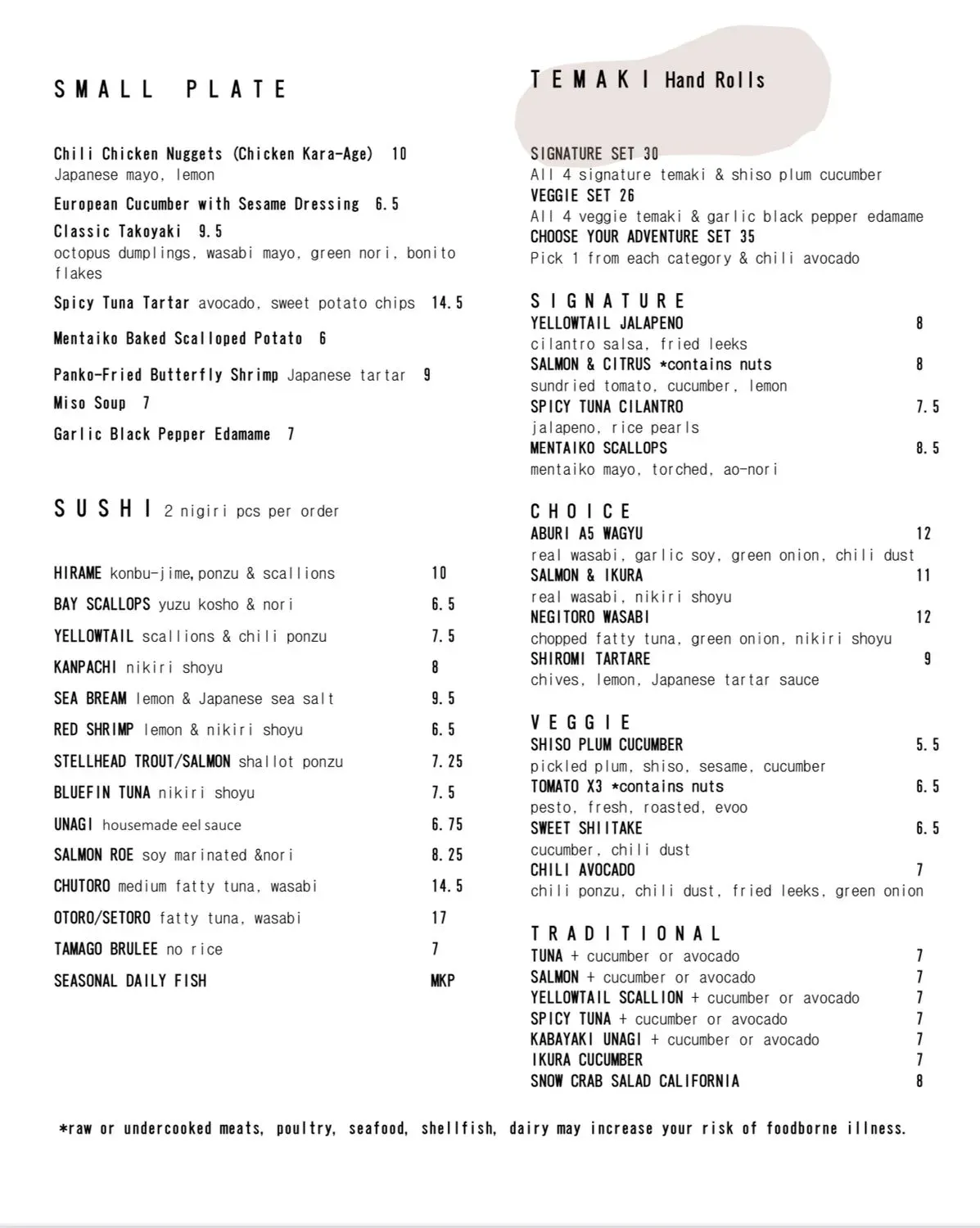 Menu 1