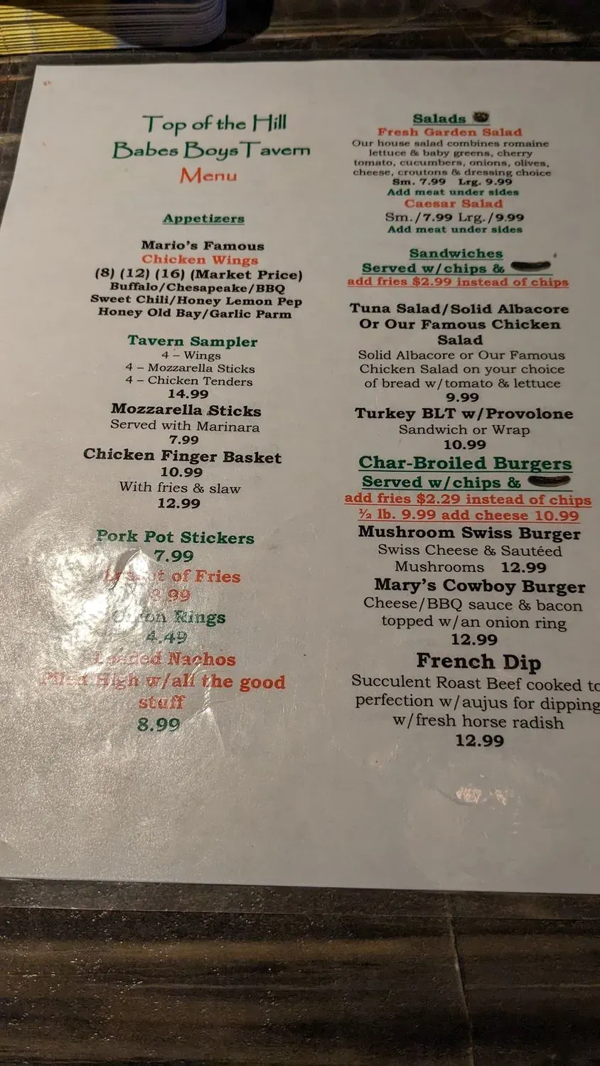 Menu 1