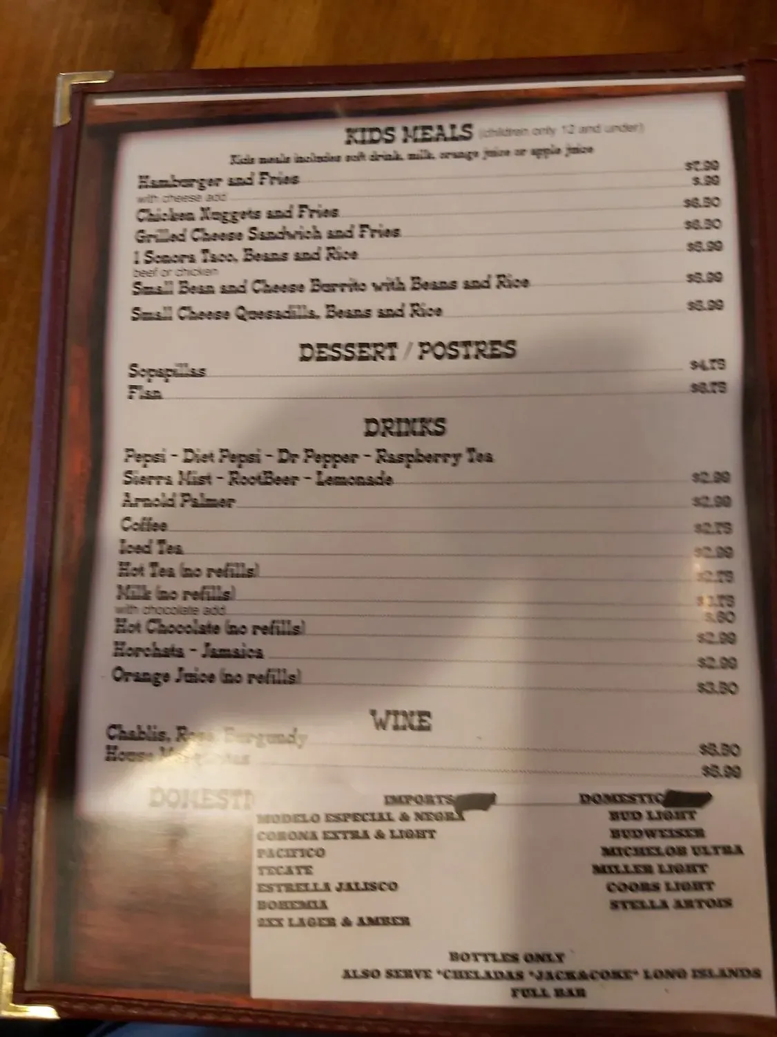 Menu 5