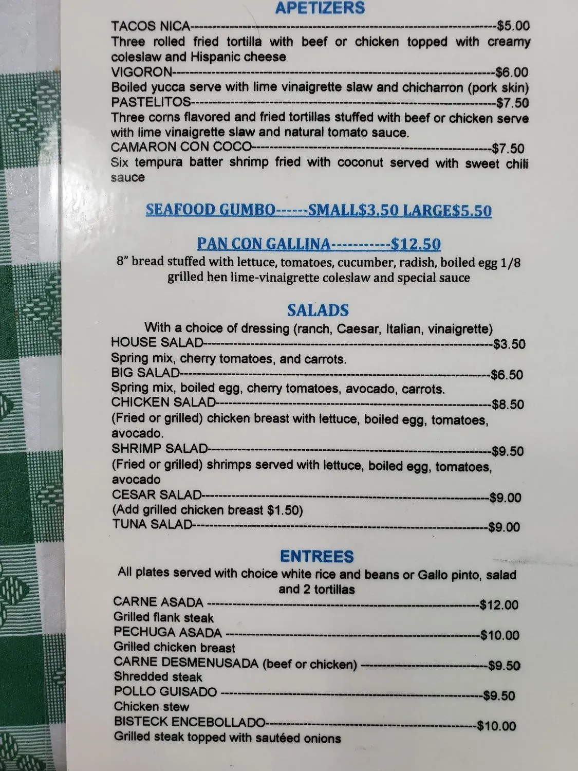 Menu 1