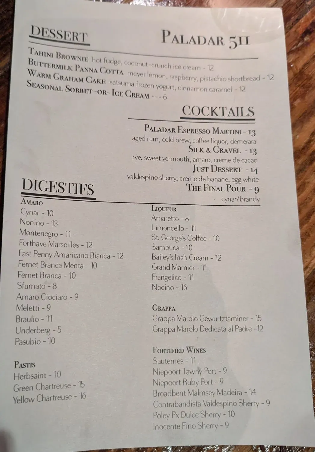 Menu 1