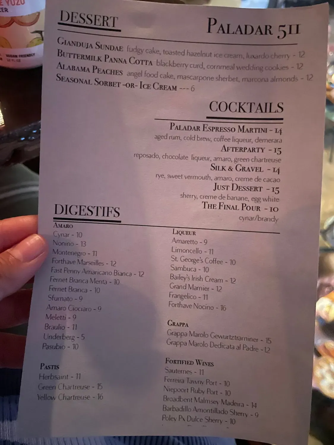 Menu 5