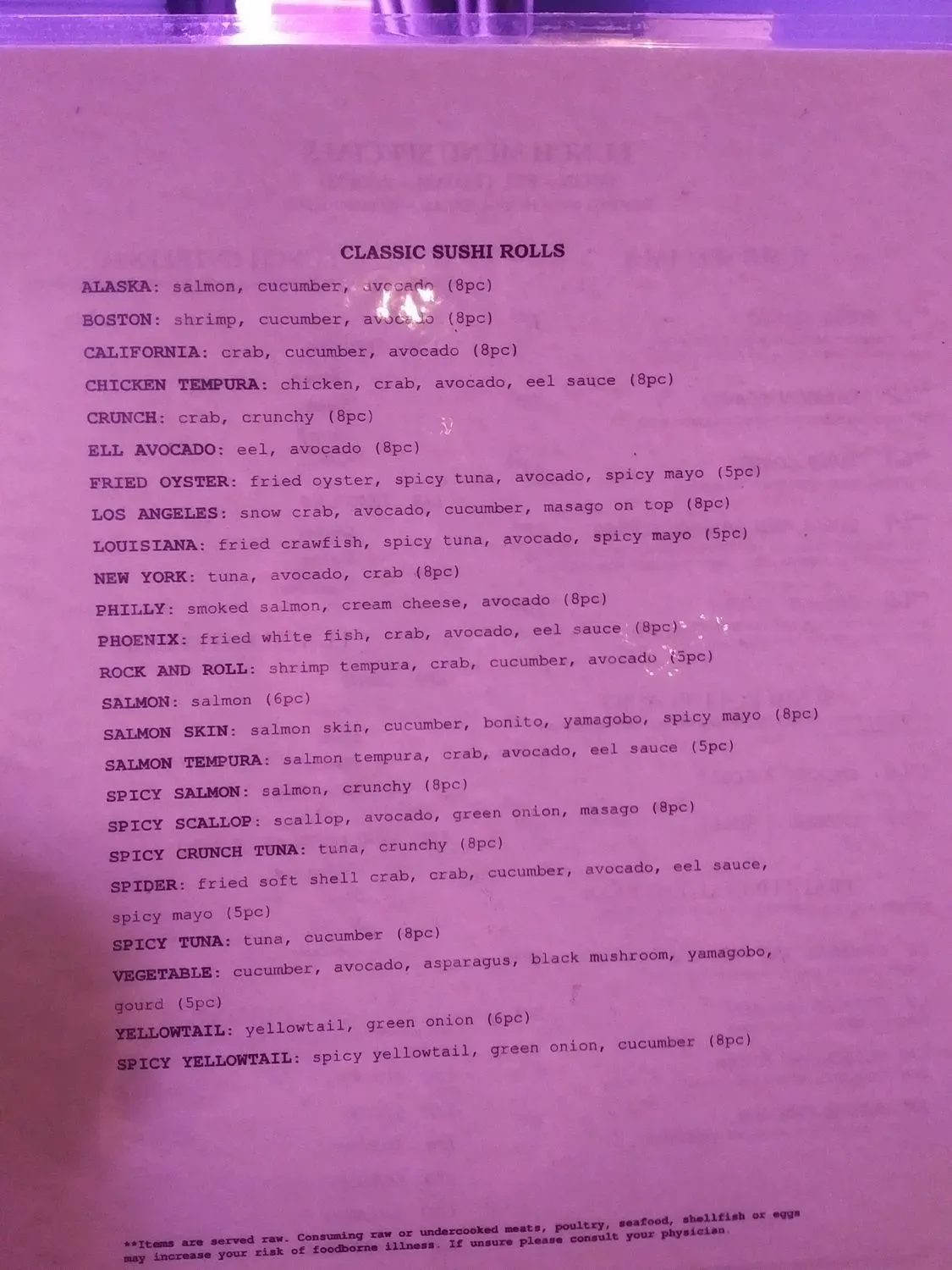 Menu 2