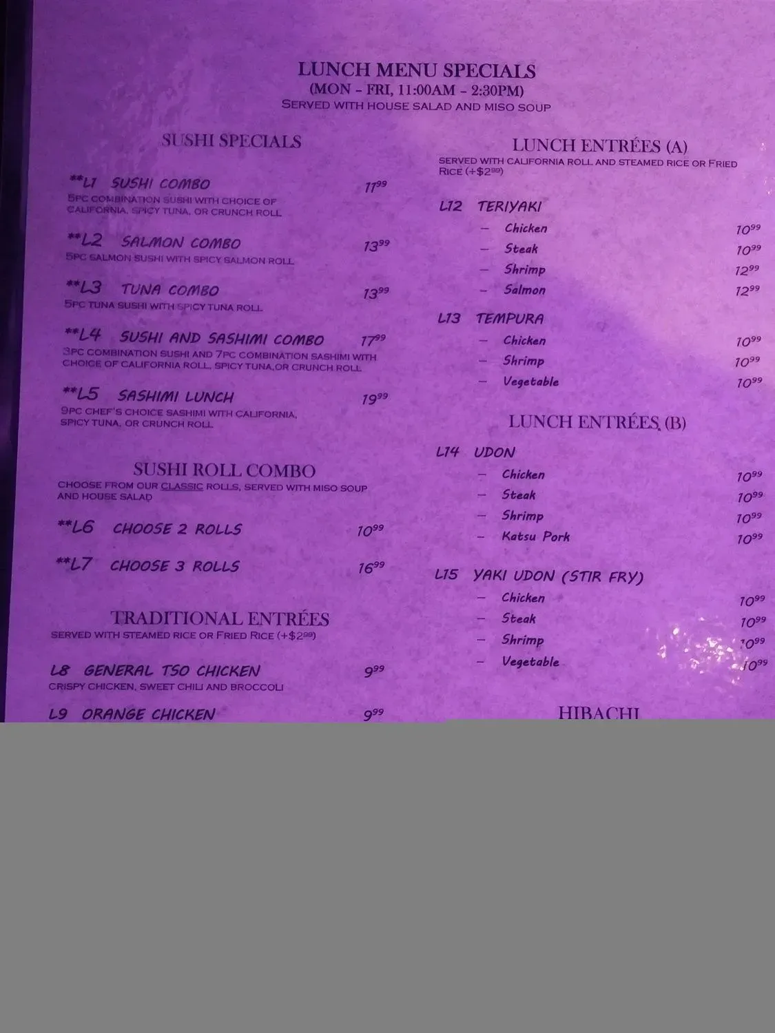 Menu 1