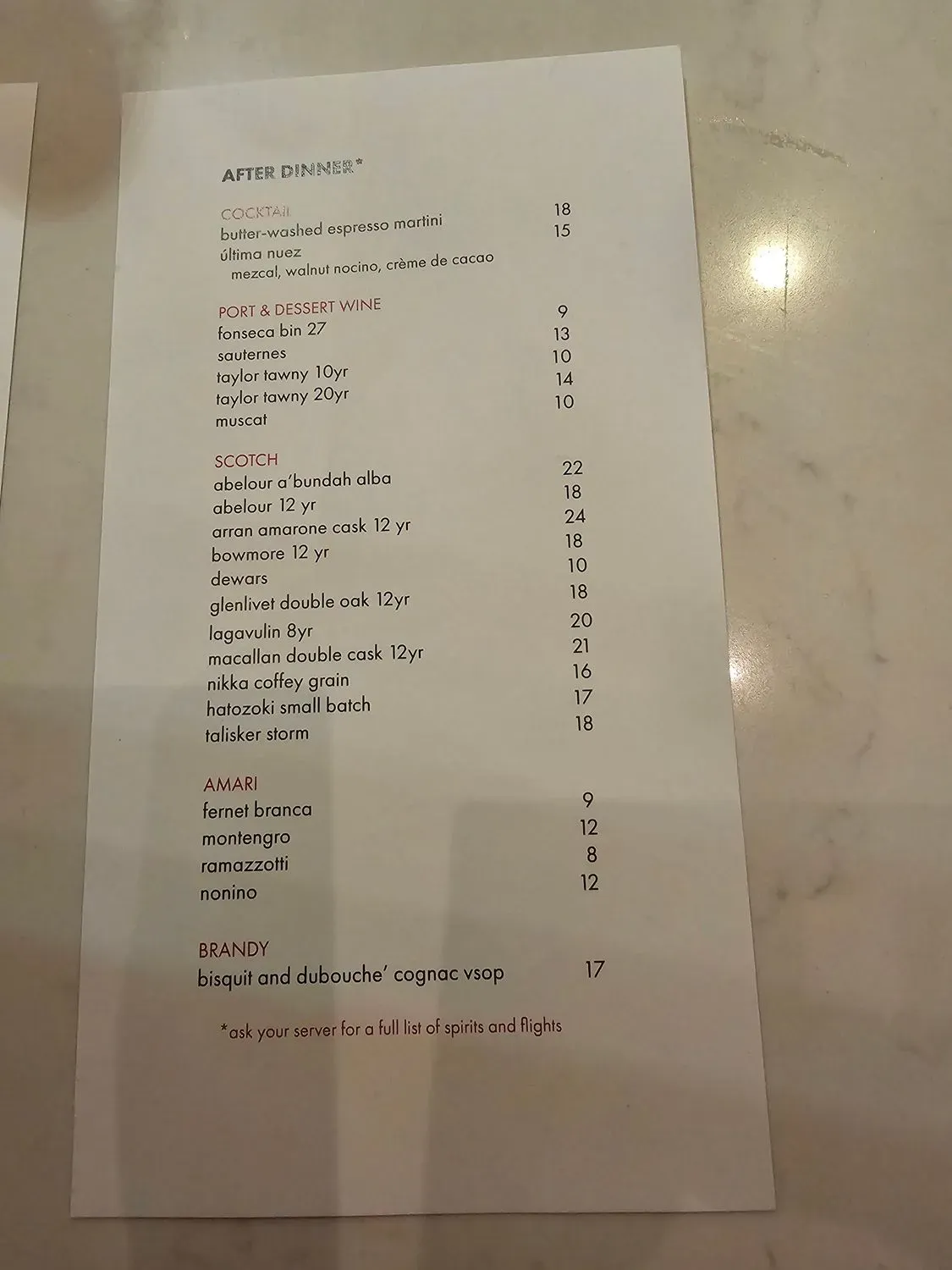 Menu 5