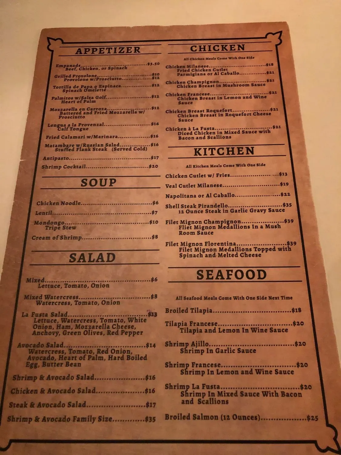 Menu 5