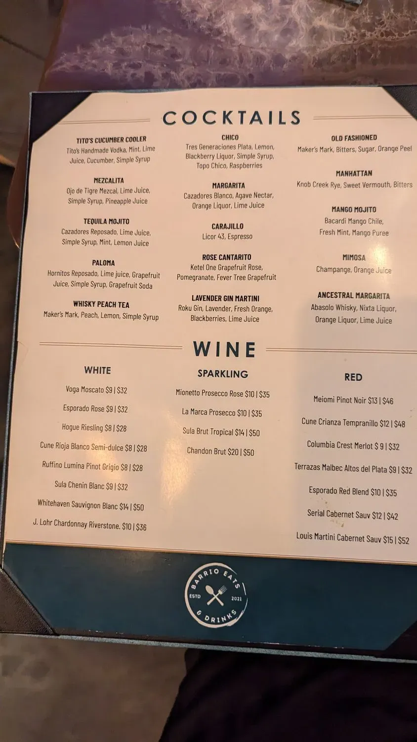 Menu 5