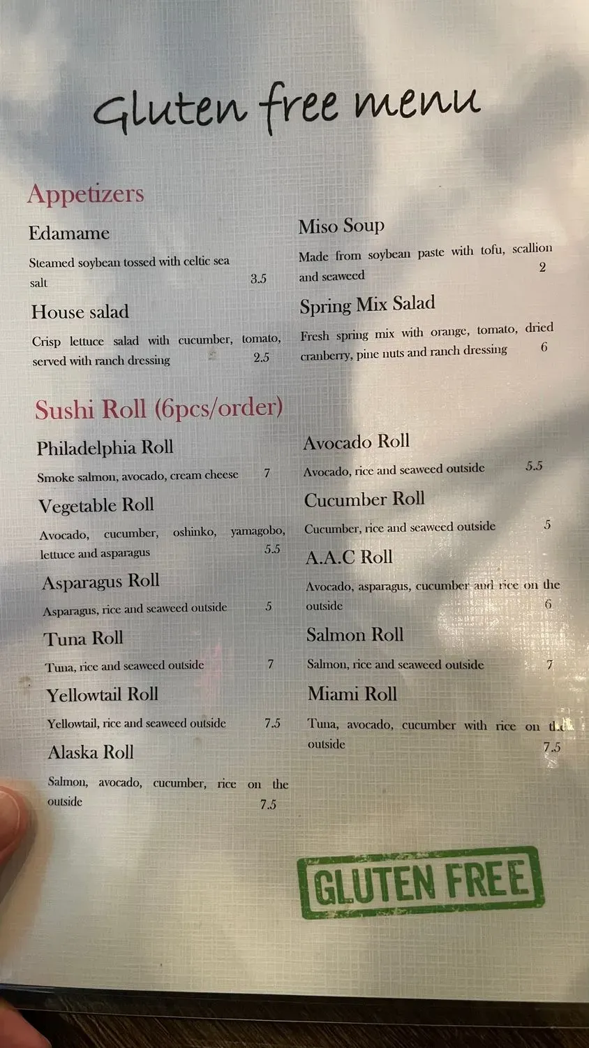 Menu 5