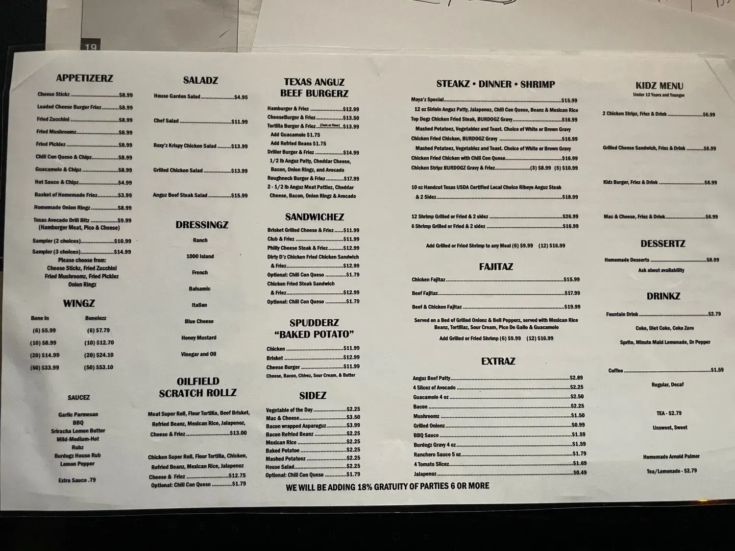 Menu 1